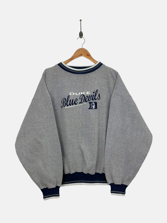 90's Duke Blue Devils Embroidered Vintage Sweatshirt Size L