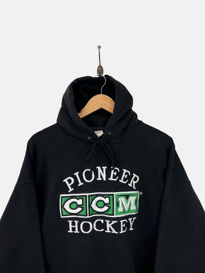 90's Pioneer CCM Hockey Embroidered Vintage Hoodie Size XL