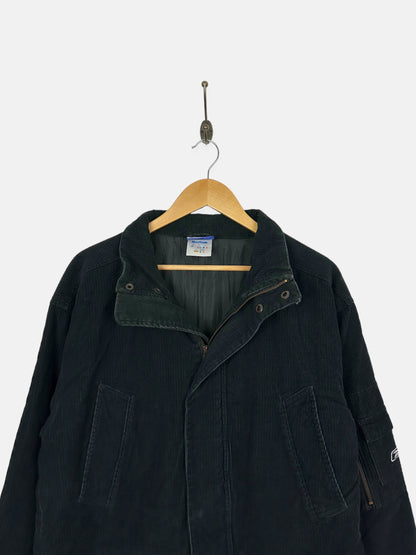 90's Reebok Embroidered Vintage Corduroy Long Jacket Size S