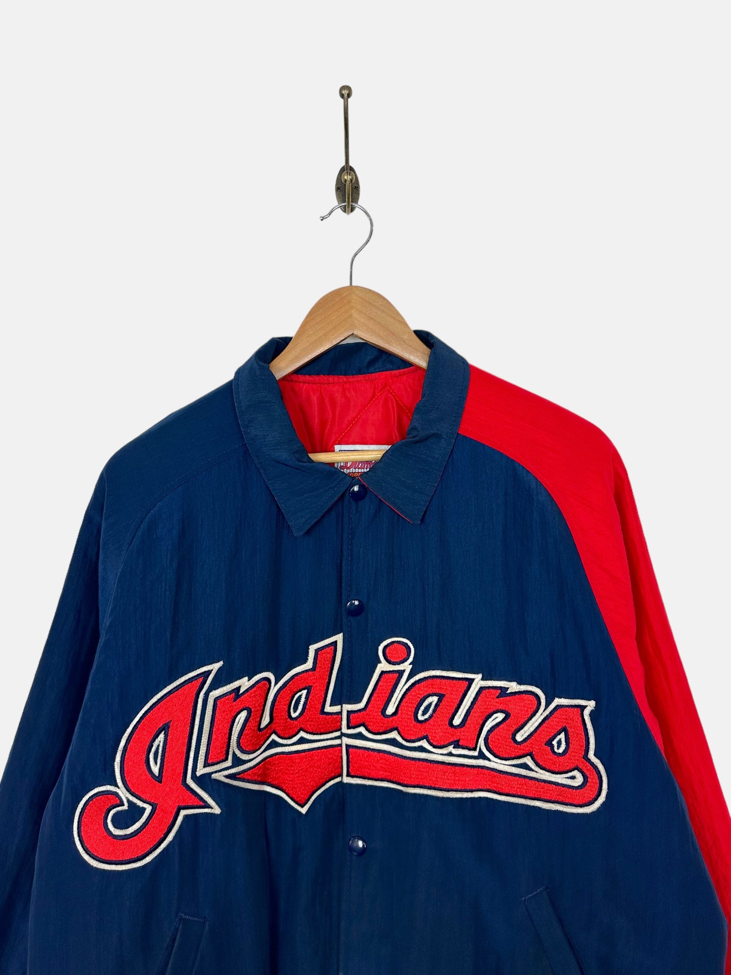 90's Starter Cleveland Indians MLB USA Made Embroidered Vintage Jacket Size L