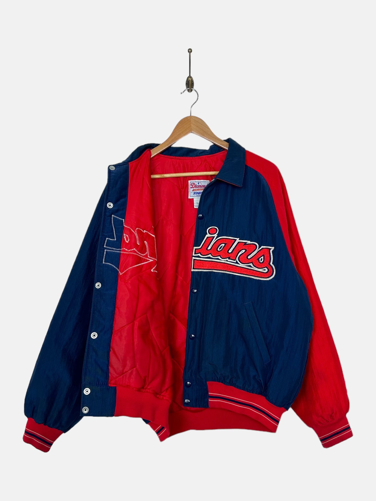 90's Starter Cleveland Indians MLB USA Made Embroidered Vintage Jacket Size L