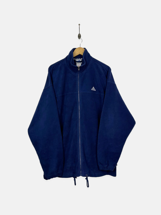 90's Adidas Embroidered Vintage Zip-Up Fleece/Jacket Size XL-2XL