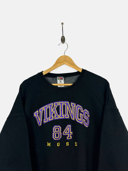 90's Randy Moss #84 Vikings NFL Embroidered Vintage Sweatshirt Size L-XL