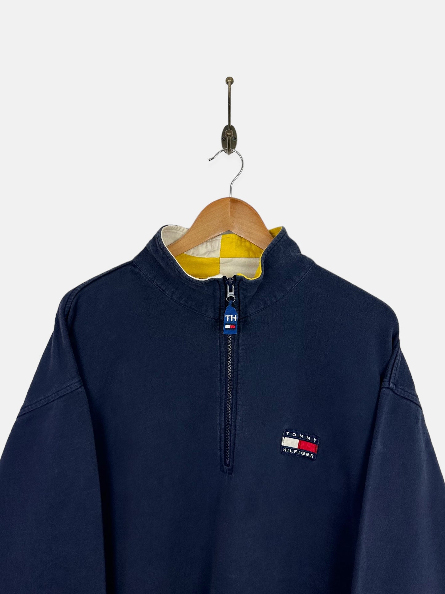90's Tommy Hilfiger Embroidered Vintage Quarterzip Sweatshirt Size 2XL