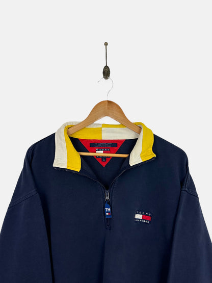 90's Tommy Hilfiger Embroidered Vintage Quarterzip Sweatshirt Size 2XL