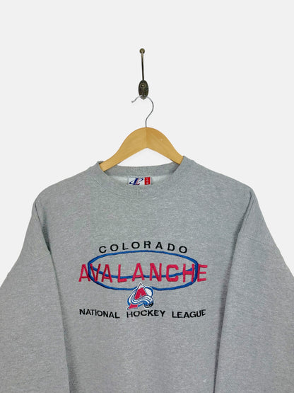 90's Colorado Avalanche NHL USA Made Embroidered Vintage Sweatshirt Size S-M
