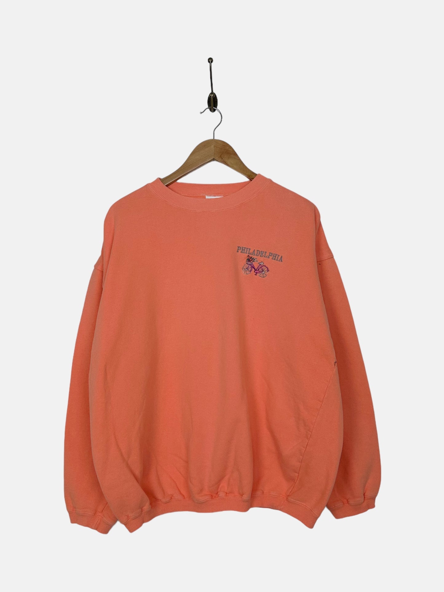 90's Philedelphia Embroidered Vintage Sweatshirt Size M