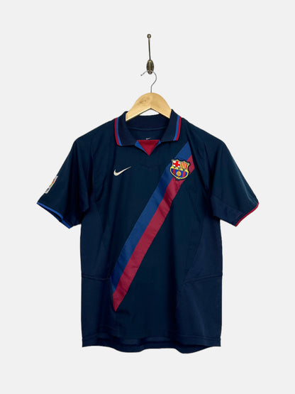 2002 Nike Barcelona Away Kit Embroidered Vintage Football Jersey Size 6