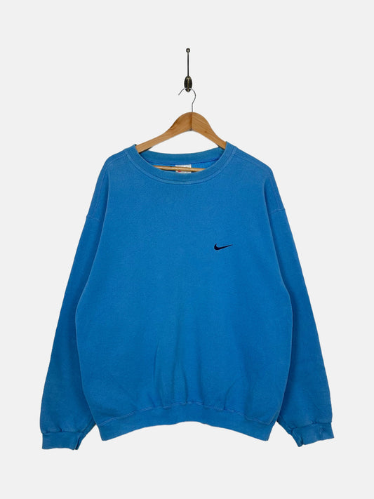 90's Nike Big Swoosh Embroidered Vintage Sweatshirt Size L