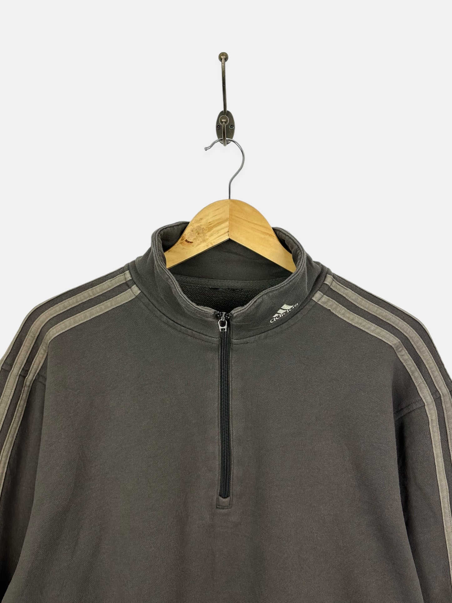 90's Adidas Embroidered Vintage Quarterzip Sweatshirt Size L
