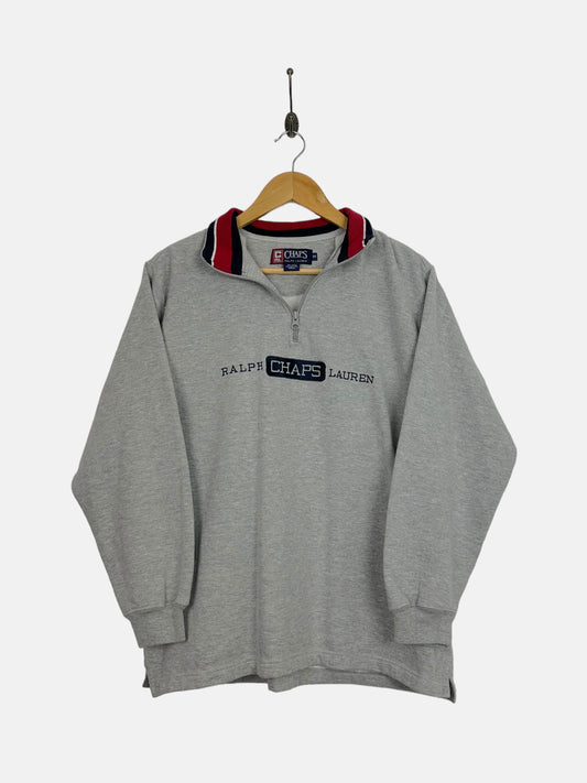 90's Chaps Ralph Lauren Embroidered Vintage Quarterzip Sweatshirt Size 8-10