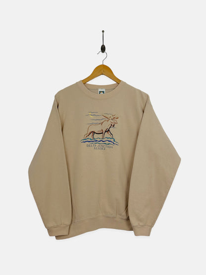90's Delta Junction Alaska Embroidered Vintage Sweatshirt Size 12