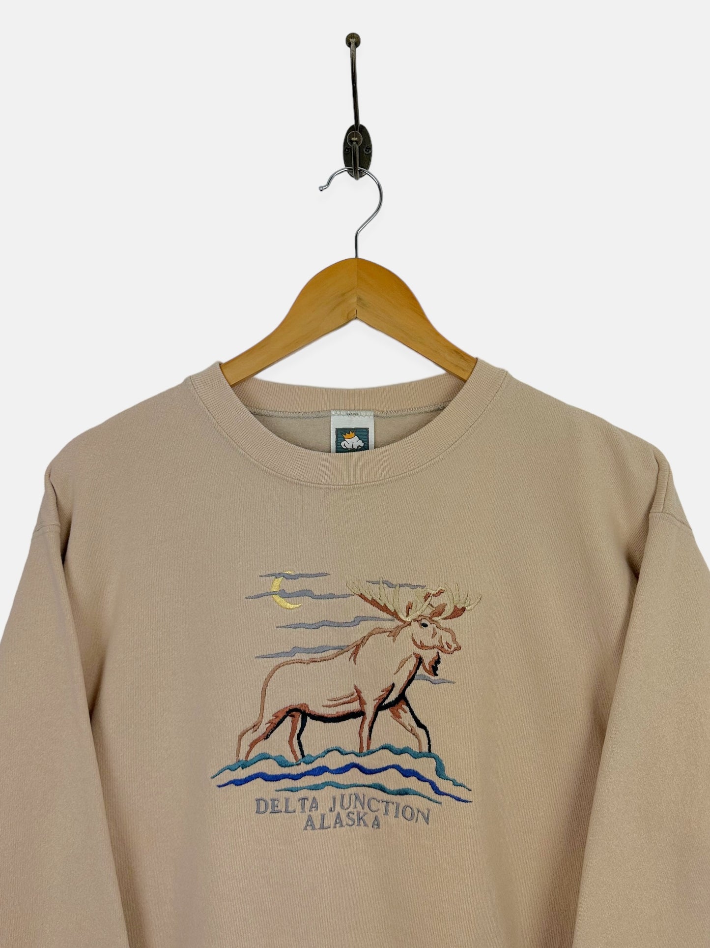 90's Delta Junction Alaska Embroidered Vintage Sweatshirt Size 12