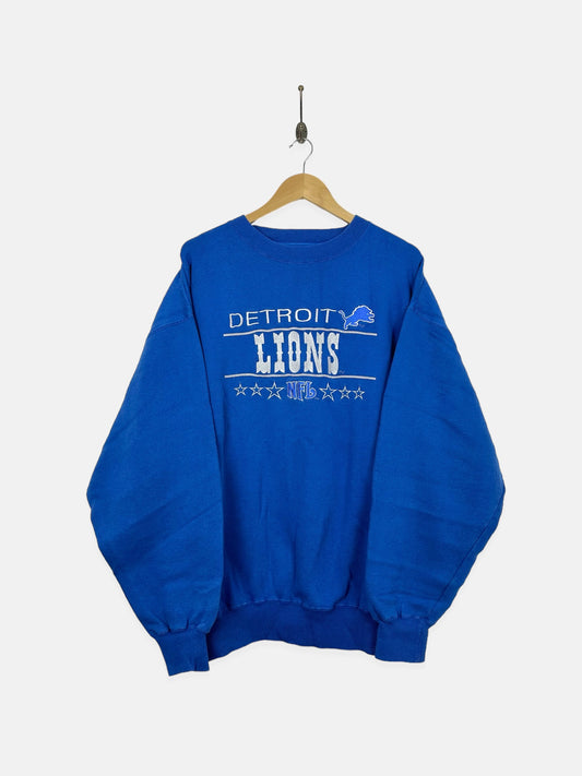 90's Detroit Lions NFL Embroidered Vintage Sweatshirt Size 2XL