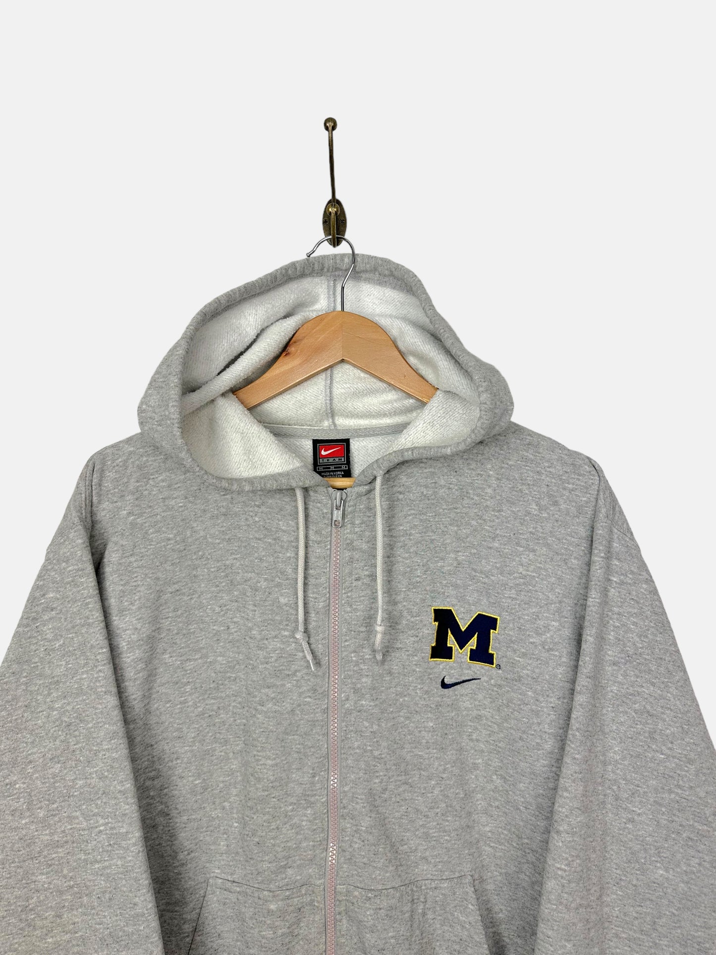 90's Nike Michigan Embroidered Vintage Zip-Up Hoodie Size M