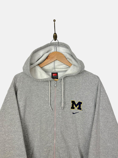 90's Nike Michigan Embroidered Vintage Zip-Up Hoodie Size M