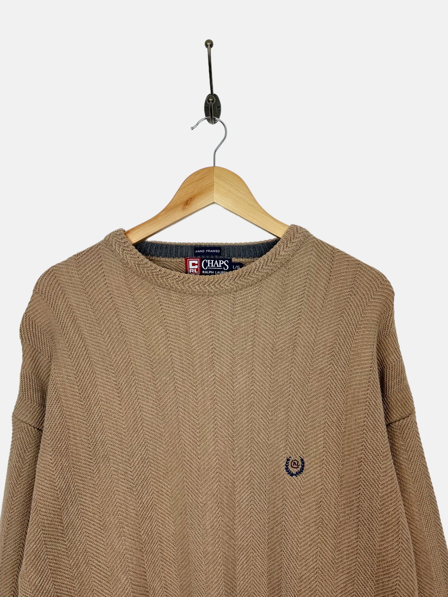 90's Chaps Ralph Lauren Embroidered Vintage Knit Sweatshirt Size L