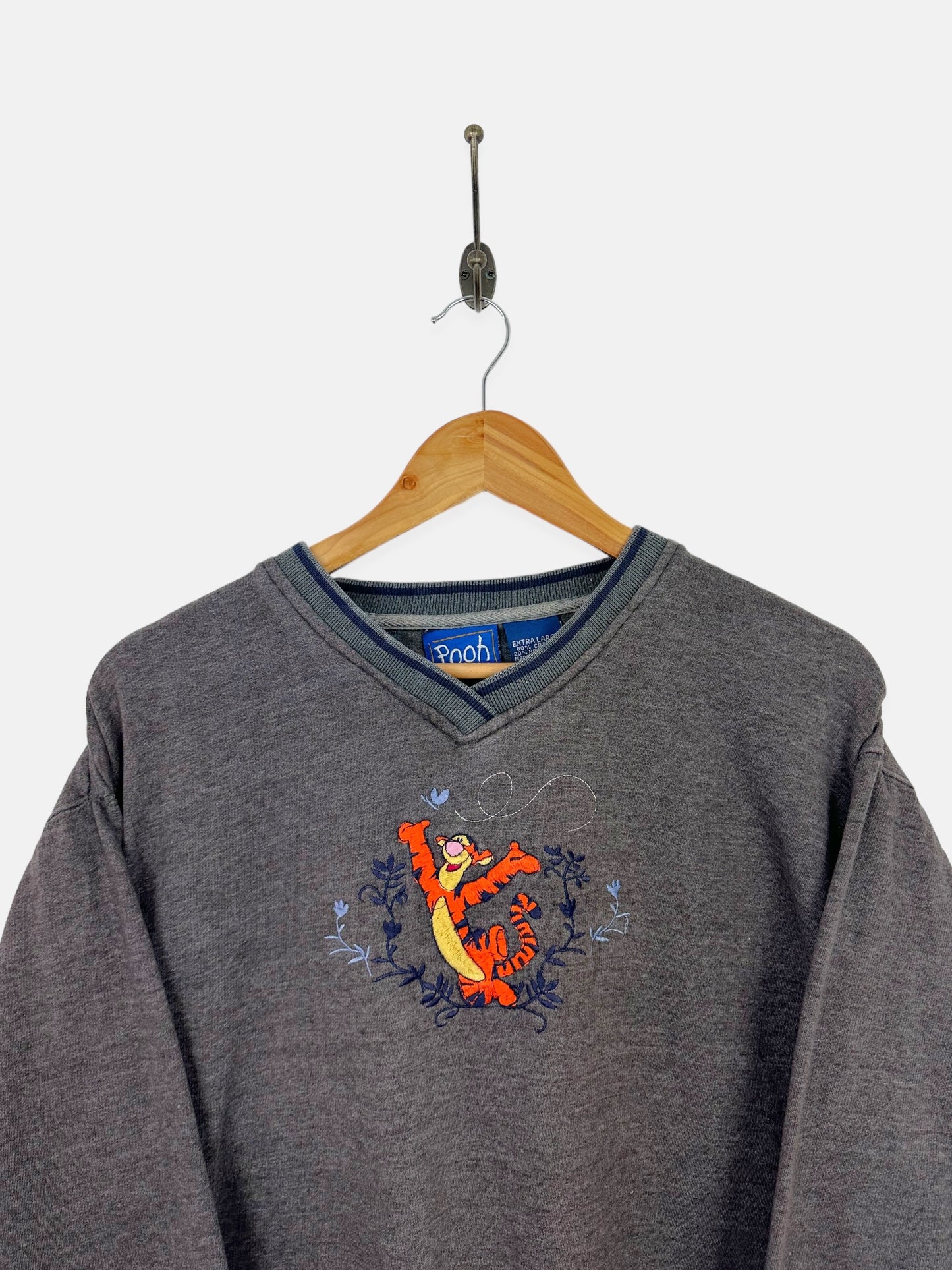 90's Disney Tigger Embroidered Vintage Sweatshirt Size 14