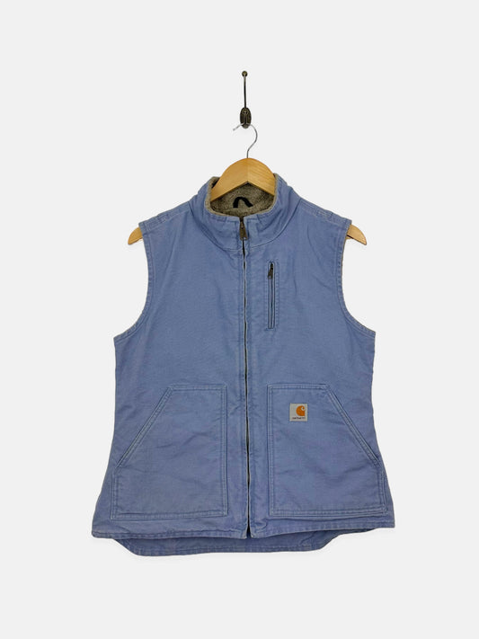 90's Carhartt Heavy Duty Vintage Sherpa Lined Vest Size 8-10