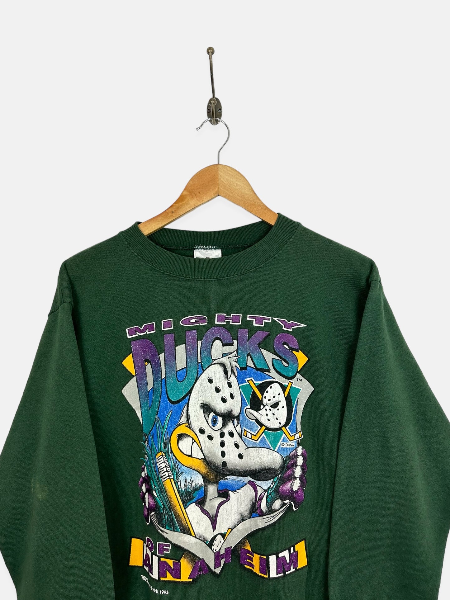 1993 Anaheim Mighty Ducks USA Made Vintage Sweatshirt Size 4-6