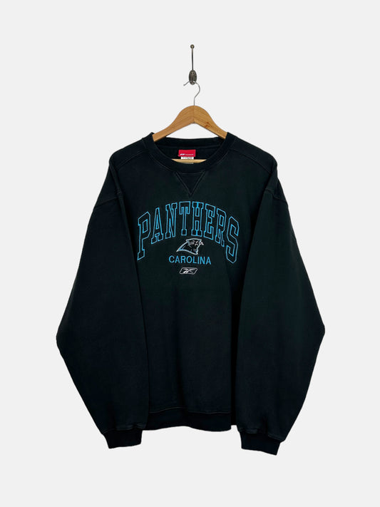 90's Carolina Panthers NFL Reebok Embroidered Vintage Sweatshirt Size XL-2XL