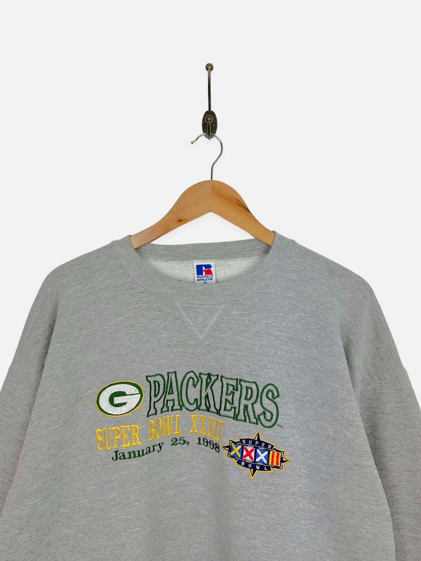 90's Green Bay Packers NFL Superbowl Embroidered Vintage Sweatshirt Size M-L
