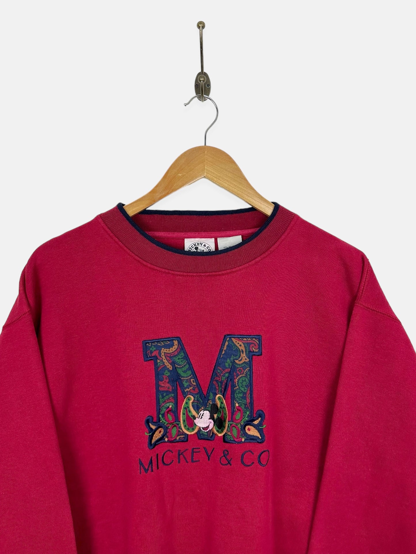 90's Disney Mickey Mouse Embroidered Vintage Sweatshirt Size XL
