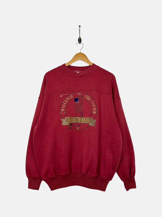 90's Golf Tee Time Embroidered Vintage Sweatshirt Size L