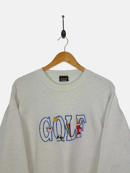 90's Golf USA Made Embroidered Vintage Sweatshirt Size L-XL
