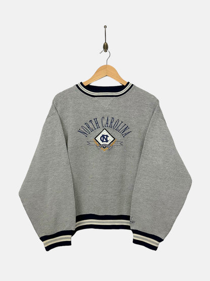 90's North Carolina Tar Heels Embroidered Vintage Sweatshirt Size 12