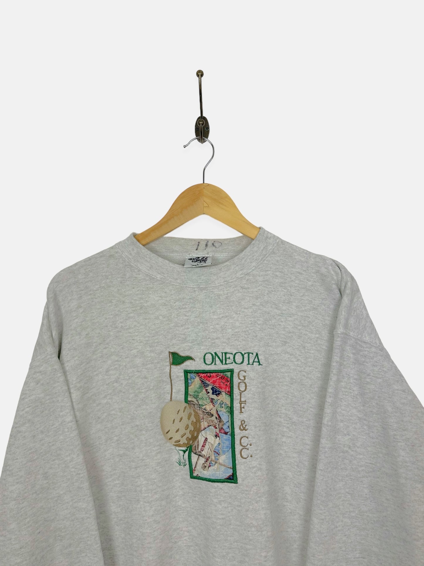 90's Oneota Golf Club USA Made Embroidered Vintage Sweatshirt Size L