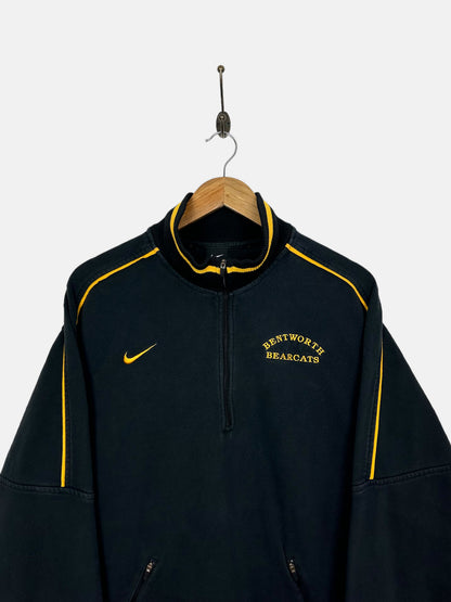 90's Nike Bentworth Bearcats Embroidered Vintage Quarterzip Sweatshirt Size L