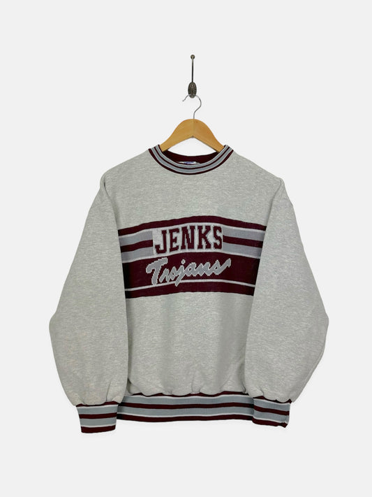 90's Jenks Trojans USA Made Vintage Sweatshirt Size 8