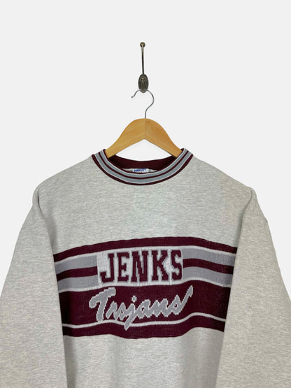 90's Jenks Trojans USA Made Vintage Sweatshirt Size 8