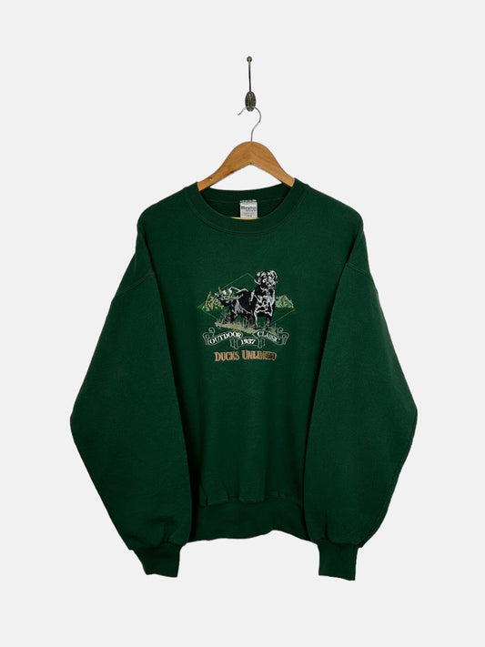 90's Ducks Unlimited USA Made Embroidered Vintage Sweatshirt Size M-L