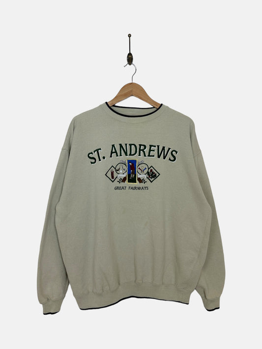 90's St. Andrews Golf Club Embroidered Vintage Sweatshirt Size L