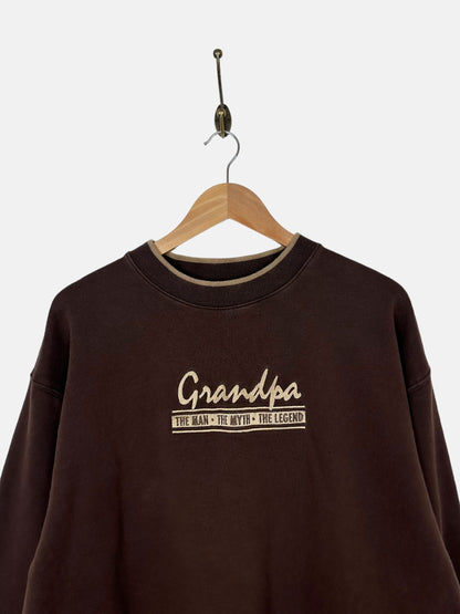 90's Grandpa Embroidered Vintage Sweatshirt Size L