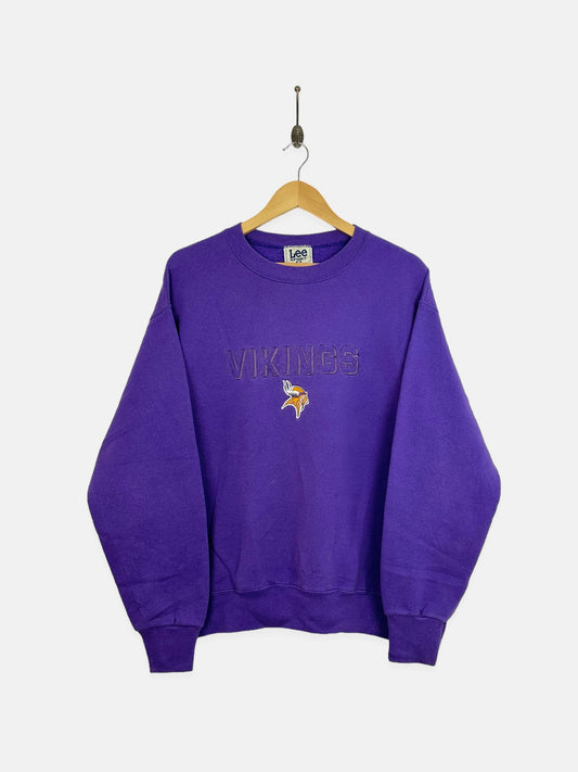 90's Minnesota Vikings NFL USA Made Embroidered Vintage Sweatshirt Size S-M