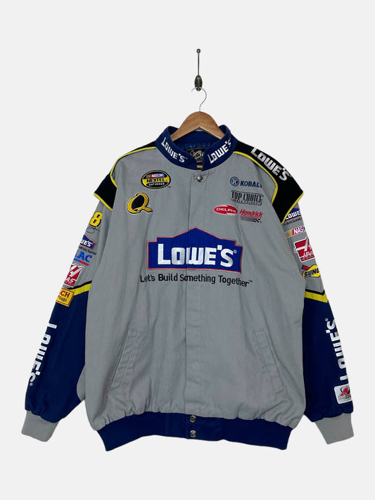 90's NASCAR Lowes Embroidered Vintage Racing Jacket Size XL