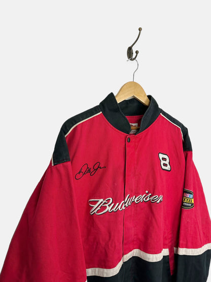 90's Nascar Budweiser #8 Dale Jr. Embroidered Vintage Racing Jacket Size L