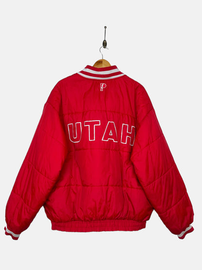 90's Reversible Utah University Embroidered Vintage Puffer Jacket Size XL