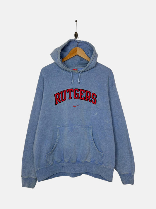 90's Nike Rutgers Embroidered Vintage Hoodie Size L