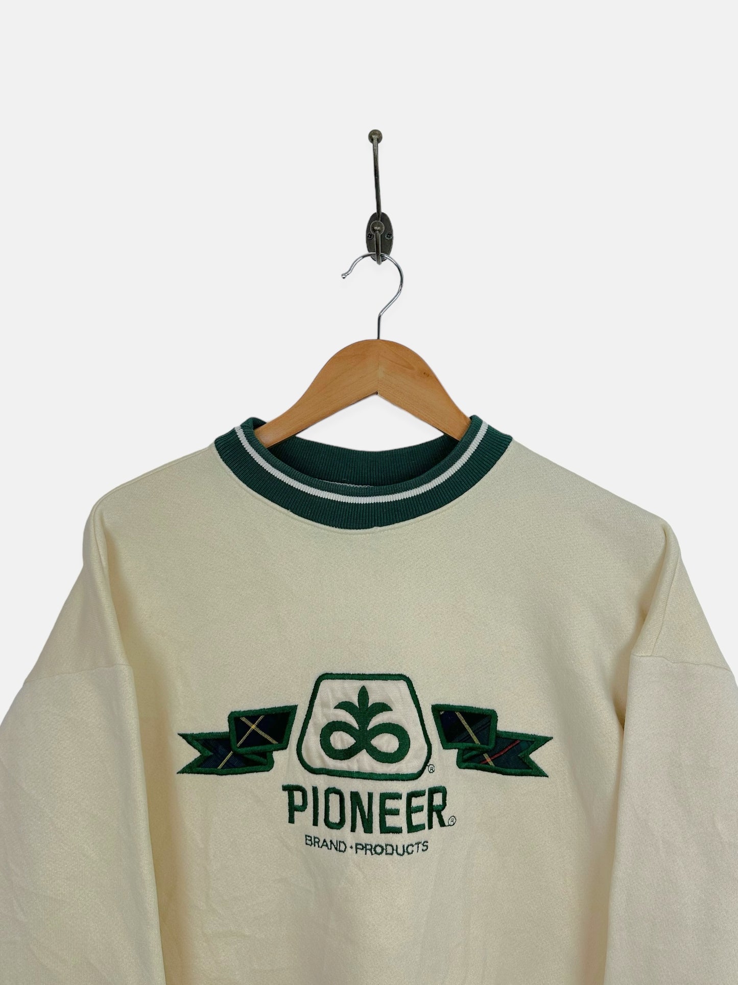 90's Pioneer USA Made Embroidered Vintage Sweatshirt Size 10-12
