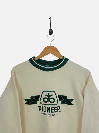 90's Pioneer USA Made Embroidered Vintage Sweatshirt Size 10-12