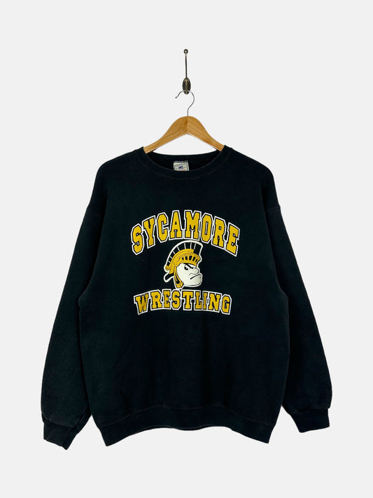 90's Sycamore Wrestling Vintage Sweatshirt Size M
