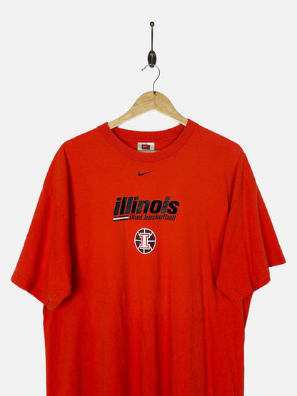 90's Nike Illinois Basketball Vintage T-Shirt Size XL