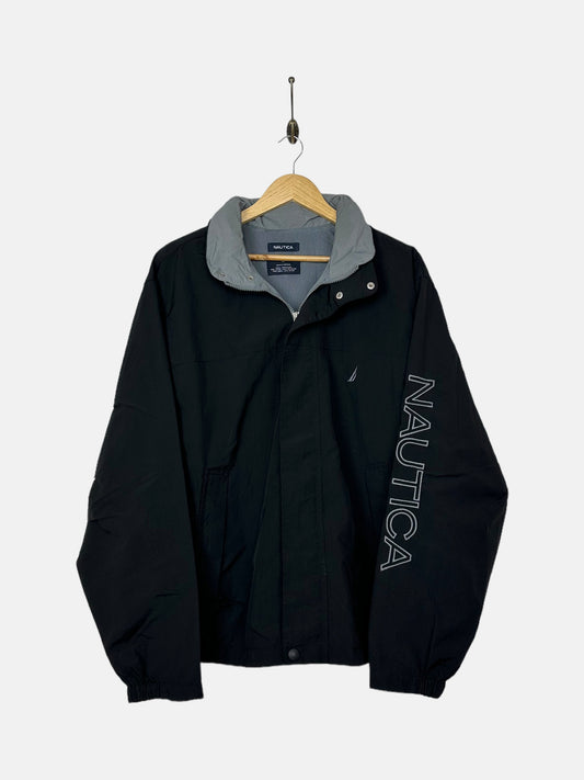 90's Nautica Embroidered Vintage Jacket with Hood Size L