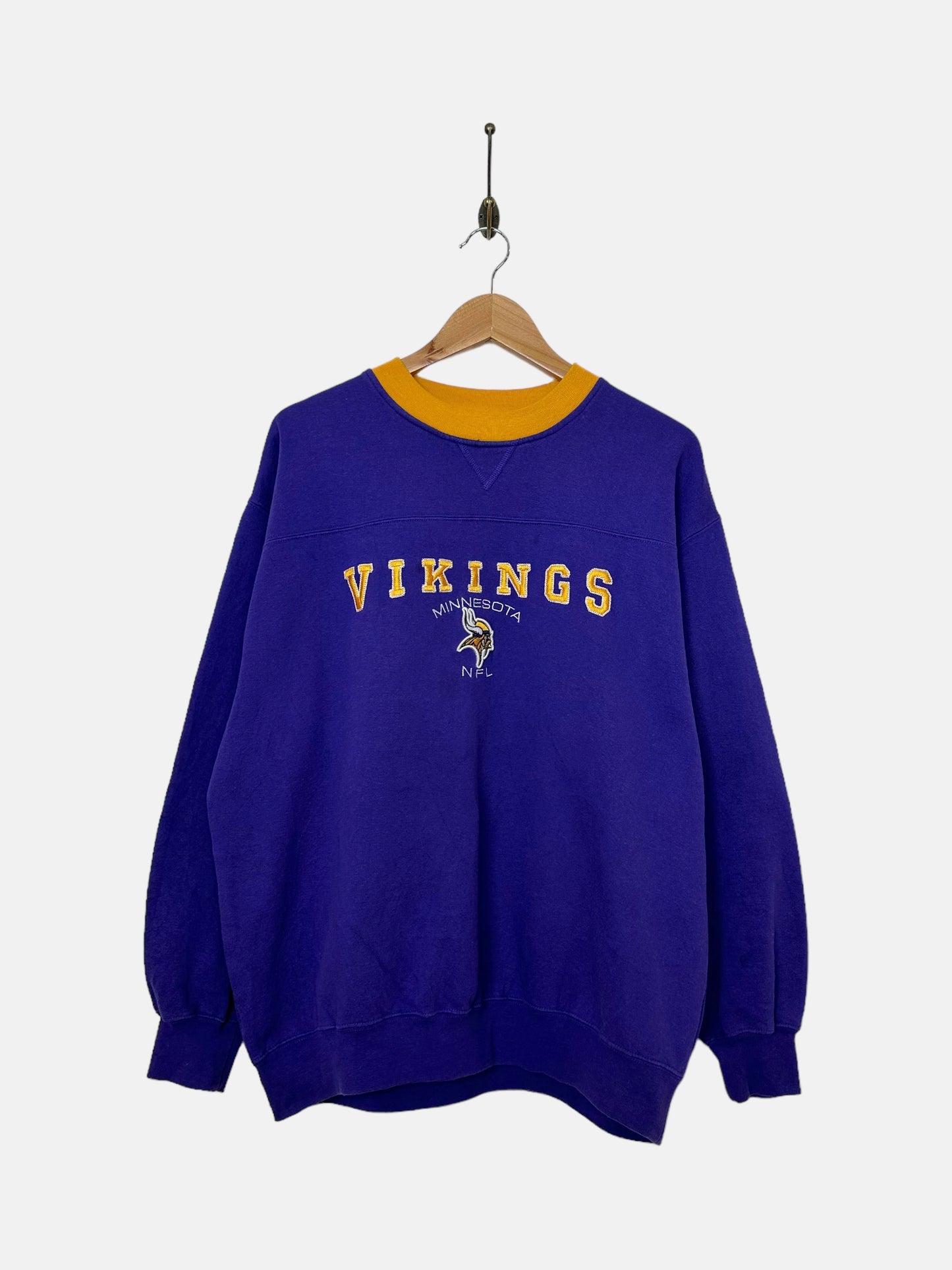 90's Minnesota Vikings Embroidered Vintage Sweatshirt Size M-L
