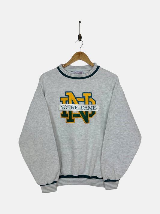 90's Notre Dame University Embroidered Vintage Sweatshirt Size M
