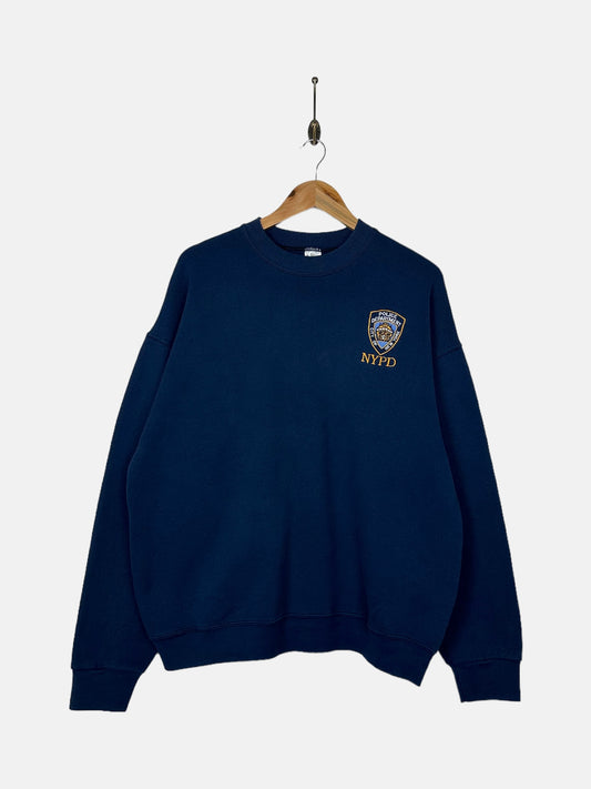 90's NYPD Embroidered Vintage Sweatshirt Size L